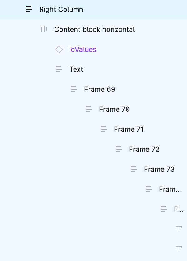 extra layers in side panel due to Auto Layout