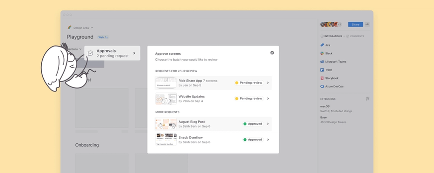 Keep track of all approval requests in one place