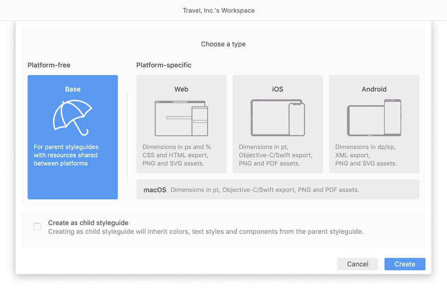 Updated Styleguides types