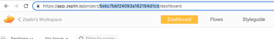 Zeplin project ID