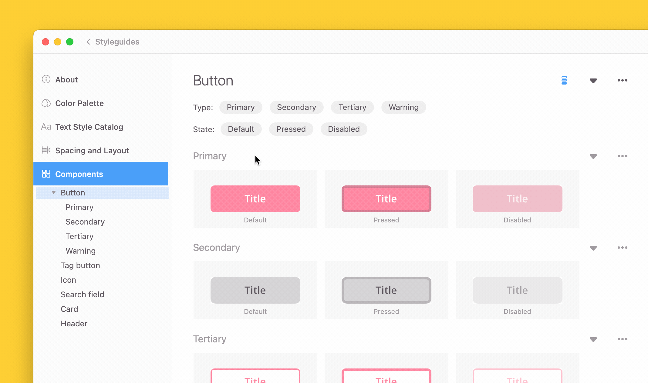 Component Variants in Zeplin