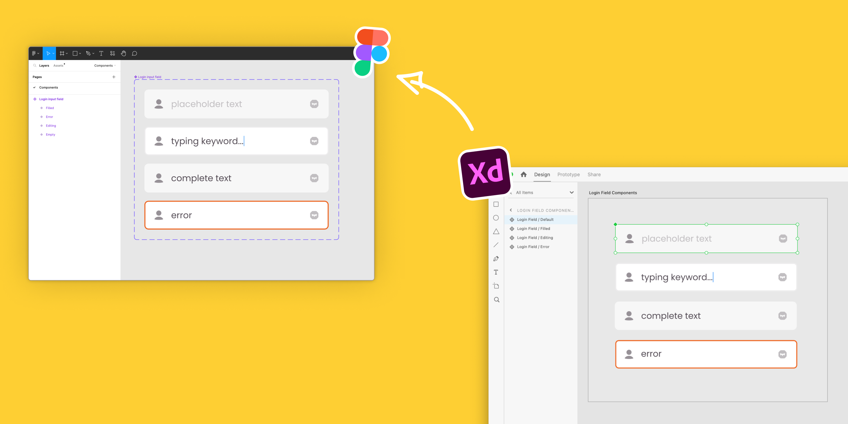 Components in Figma vs. Adobe XD