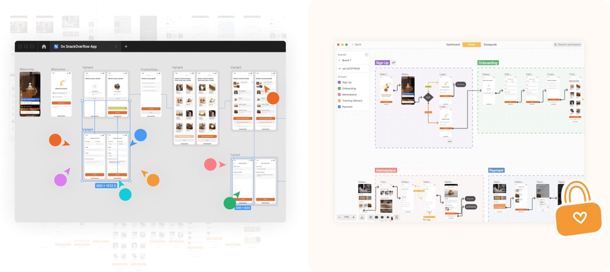 In Figma, designs keep changing, while screens in Zeplin are locked