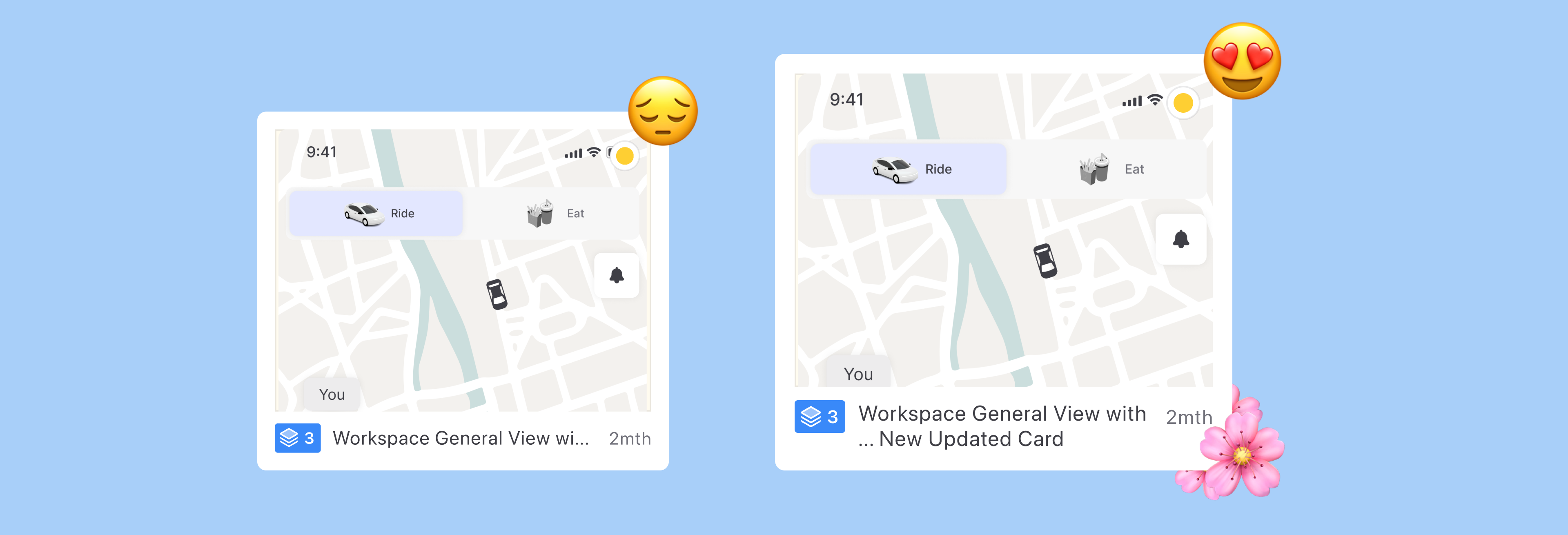UI showing double lined screen names
