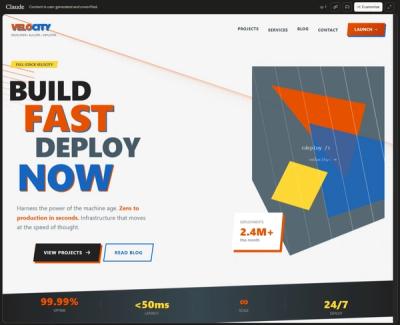 Futurism design style demo screenshot