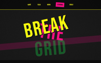 Deconstructivist Grunge design with fragmented layouts and raw textures