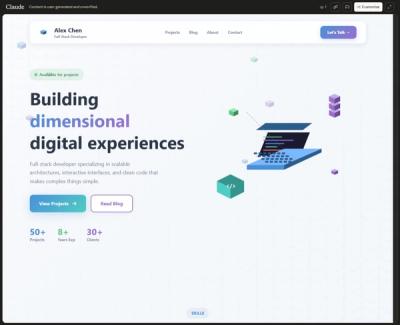 Isometric Design design style demo screenshot