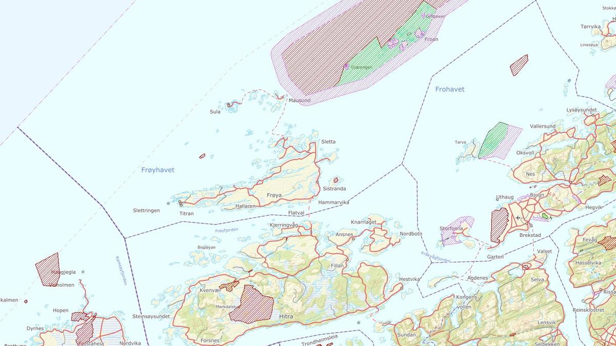 Bilde av et kart over Frøya