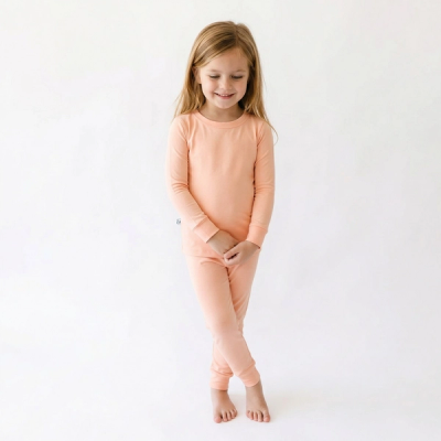Baby wearing a two-piece pajama set