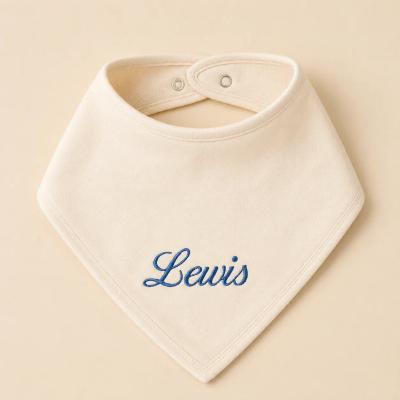 Personalized baby bib with embroidered name