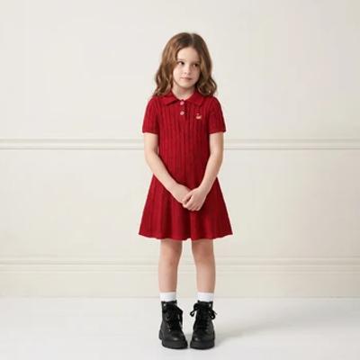 Cable Knit Polo Dress