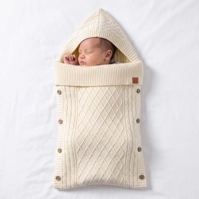 Cream knit sleep sack for babies