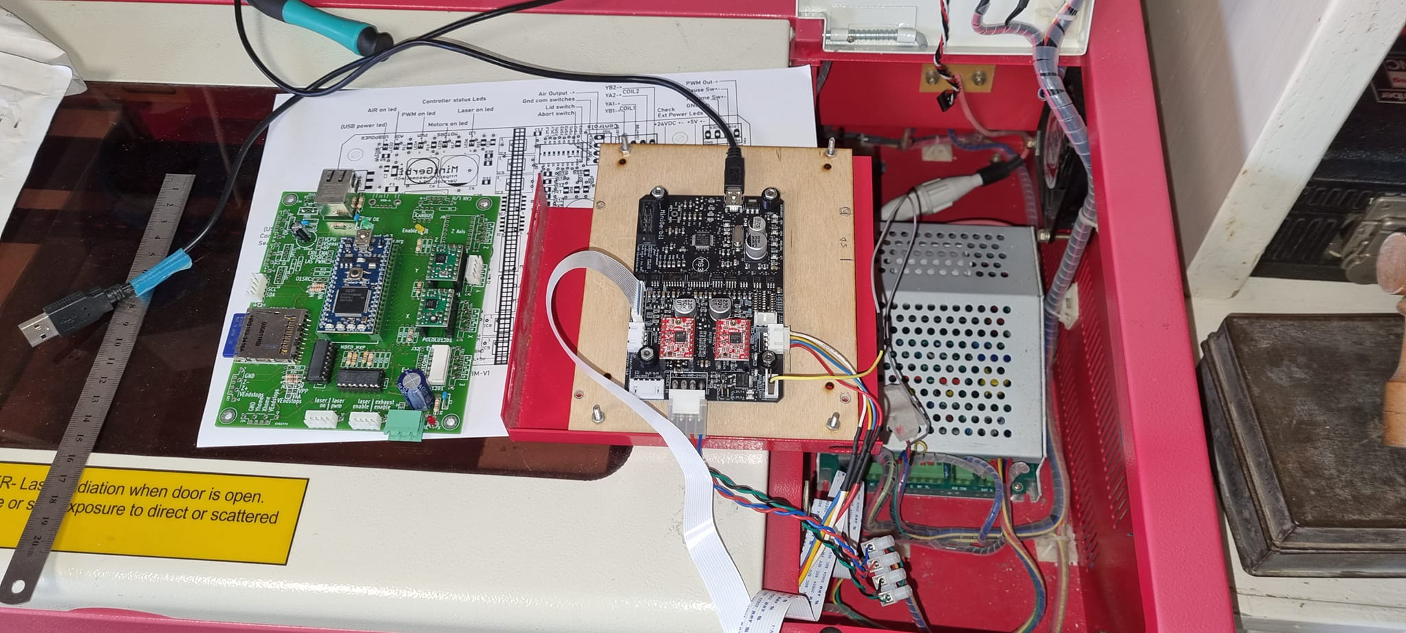 laser cutter internals pcb