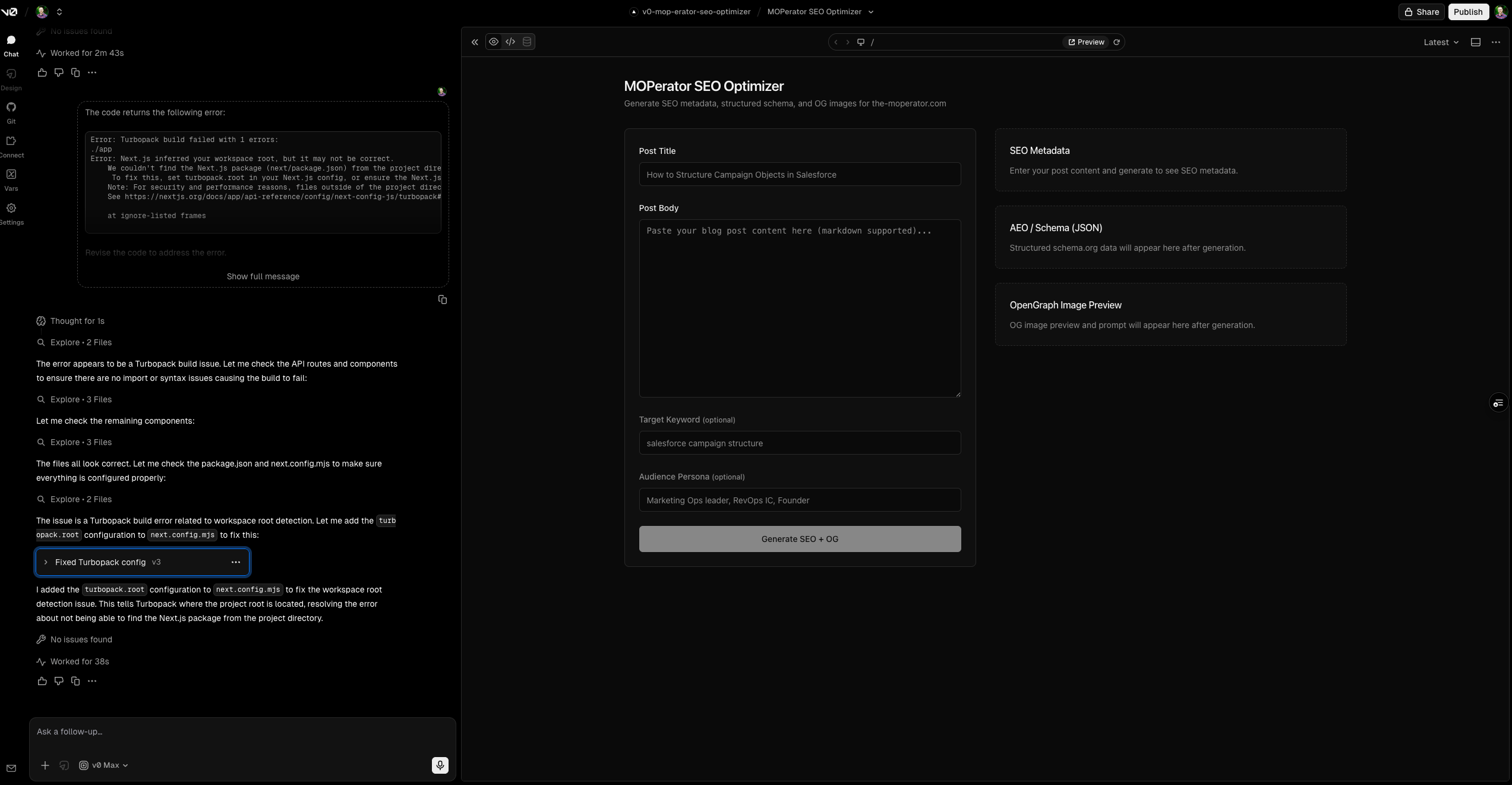 Tutorial: v0 → GitHub → Your Preferred Tool