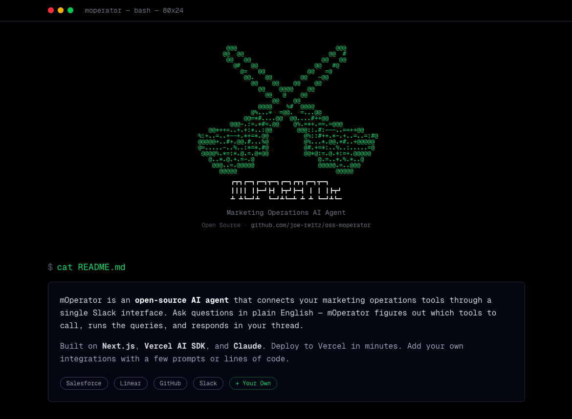 mOperator CLI + Slackbot Agent