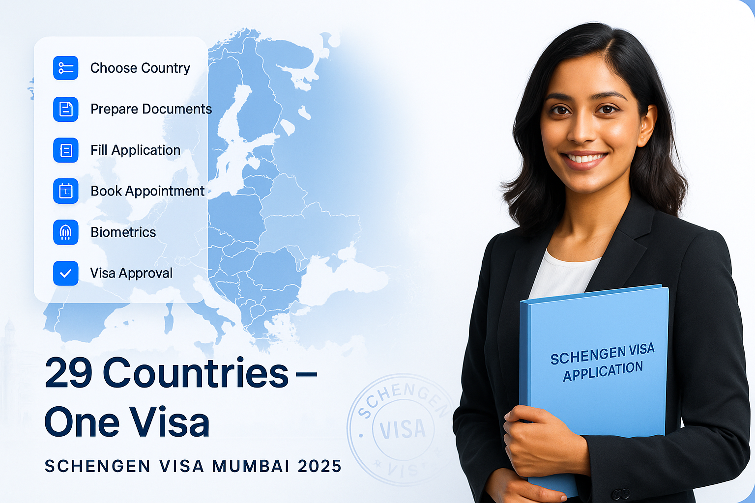 Schengen Visa Mumbai 2026: Complete Guide for Indians Fees, Documents & Processing