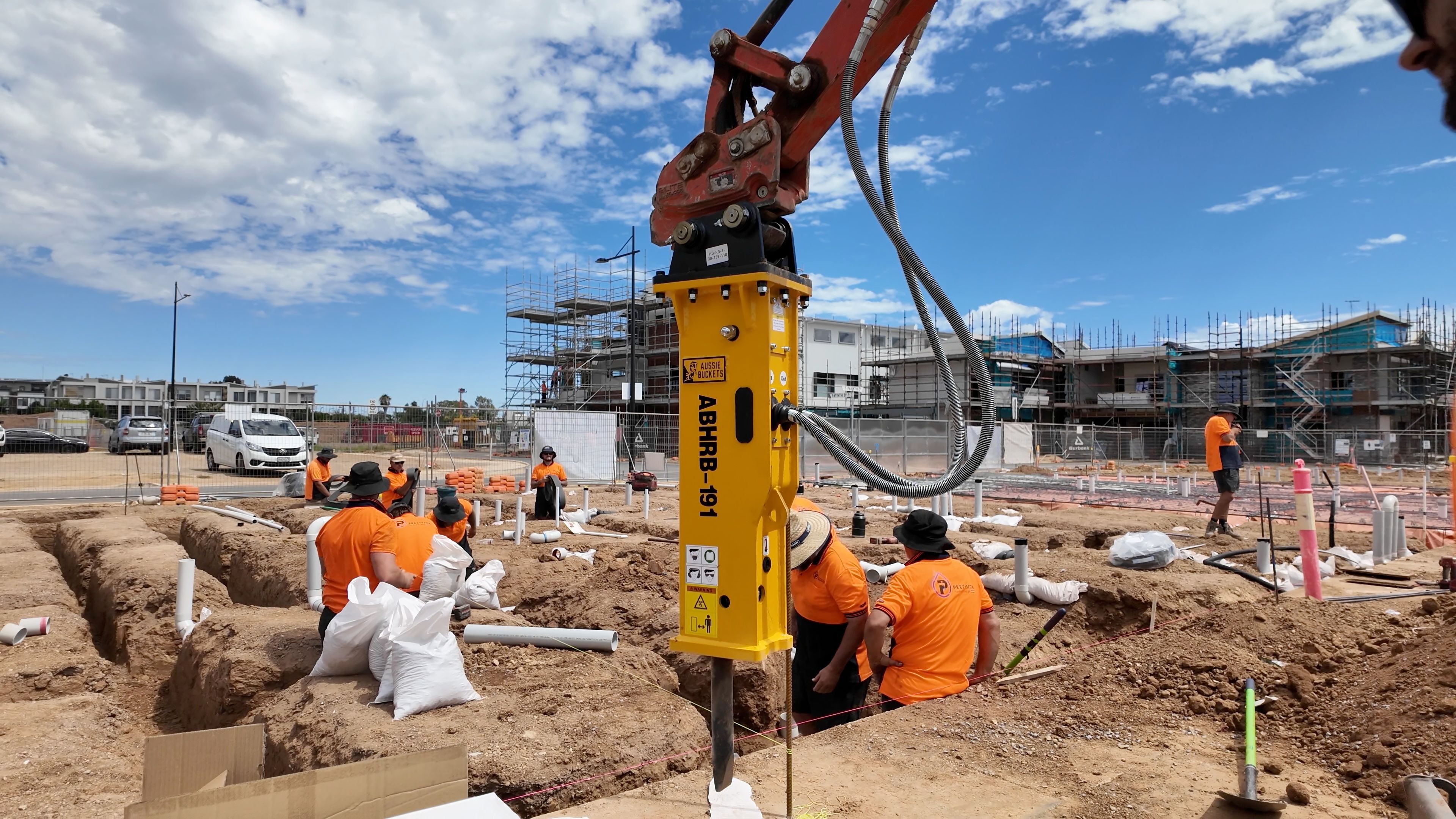 AB Rock Breaker at construction site 1