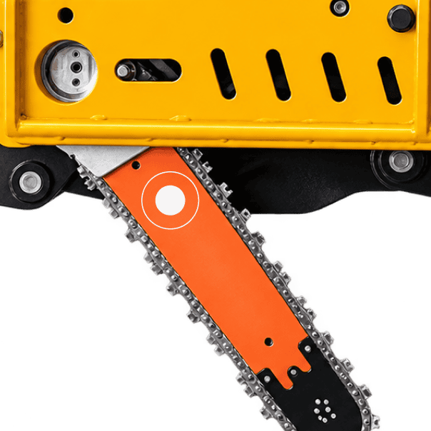 Rotating Log Saw Grab - Integrated hydraulic chainsaw