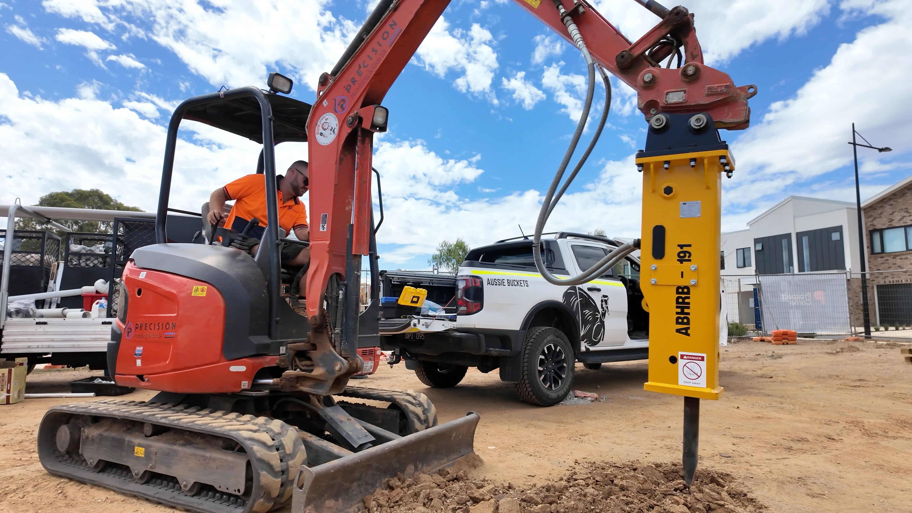 AB Rock Breaker at construction site 2