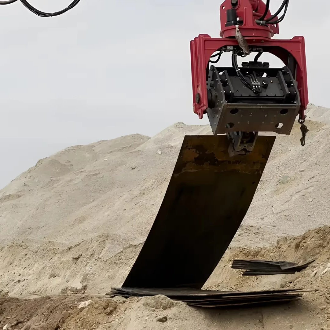 Aussie Buckets Vibrating Pile Driver in Action