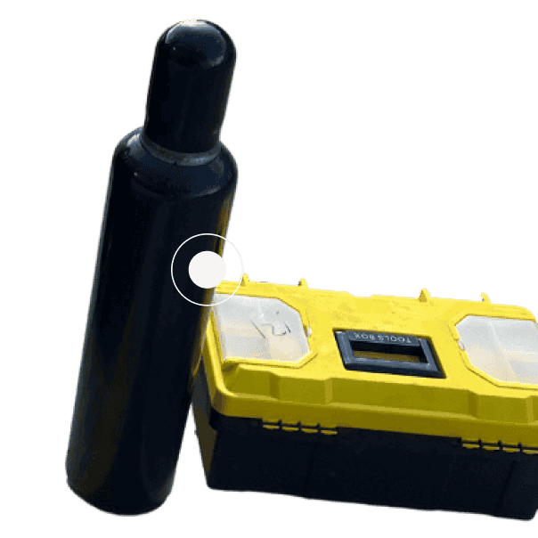 Rock Breaker - nitrogen canister and chisel kit supplied from new
