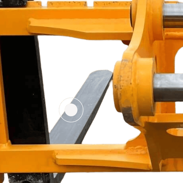 Excavator Pallet Forks - Adjustable width with spring-loaded locking clip