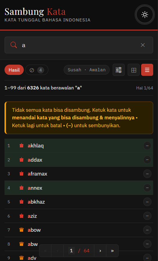 KBBI Sambung Kata 6