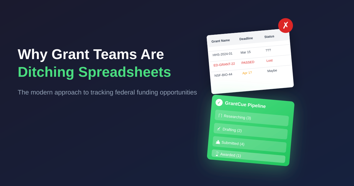 Grant management Excel alternative - comparing spreadsheet chaos to organized grant tracking software