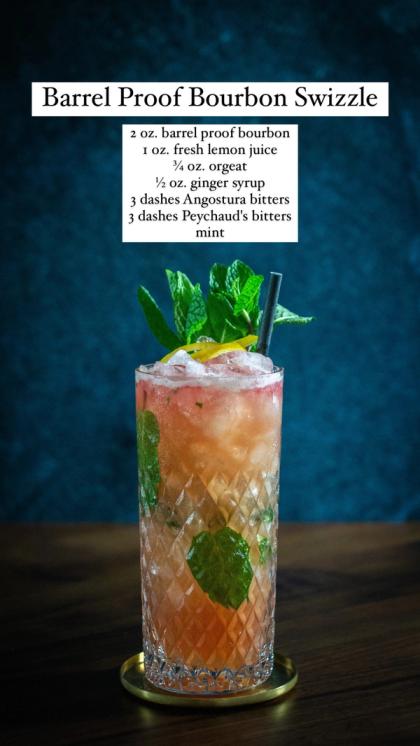 Barrel Proof Bourbon Swizzle