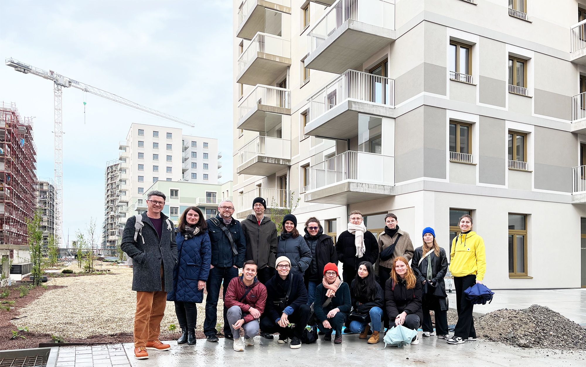 Part of our team recently visited our almost completed residential project on Berresgasse.