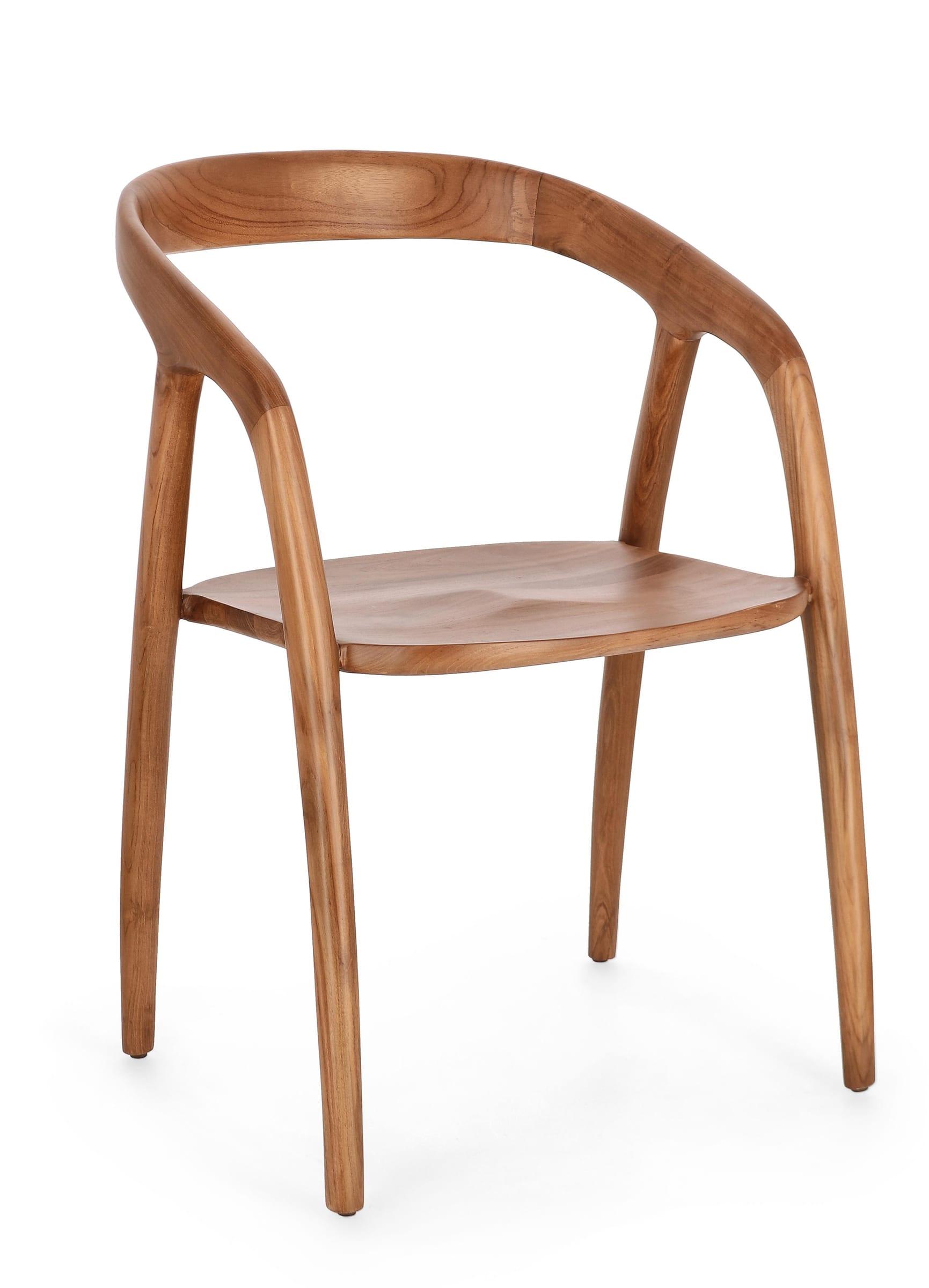 Sedia Carbonio, legno naturale