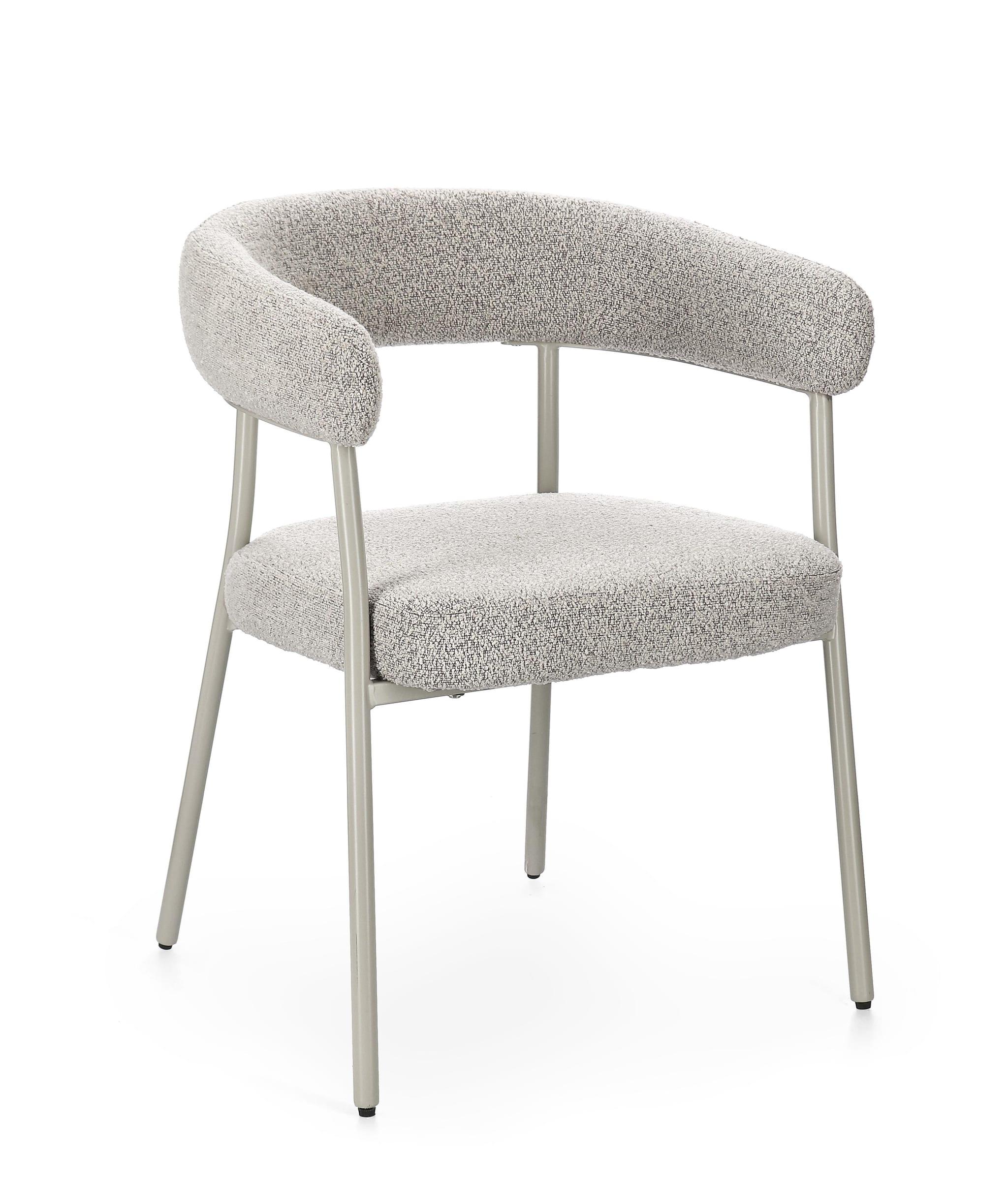 Sedia Tufo, struttura warm grey, seduta tortora