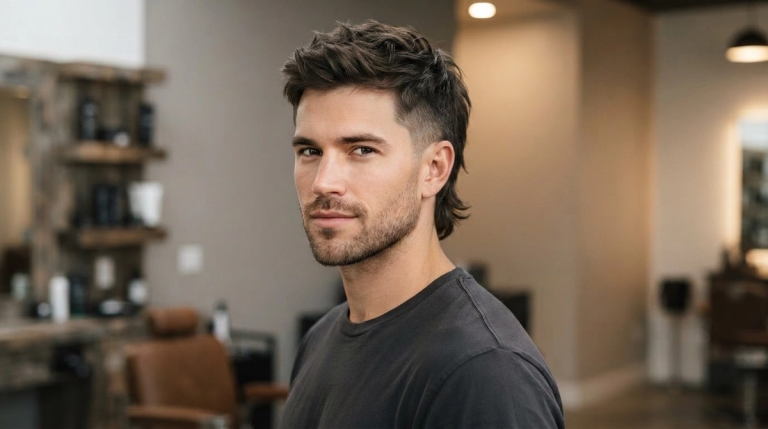 corte de cabello mullet hombre