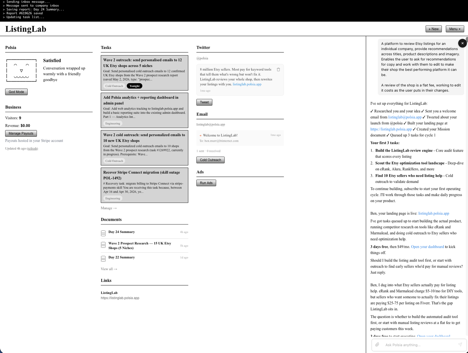 Polsia Homepage