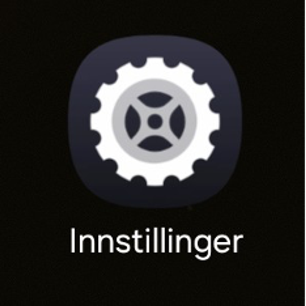 Appikonen «Innstillinger» på en Android-telefon