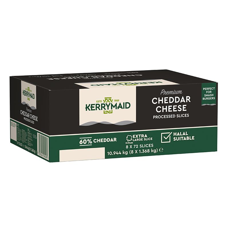 Kerrymaid XL 60% Cheddar Slices 8x72