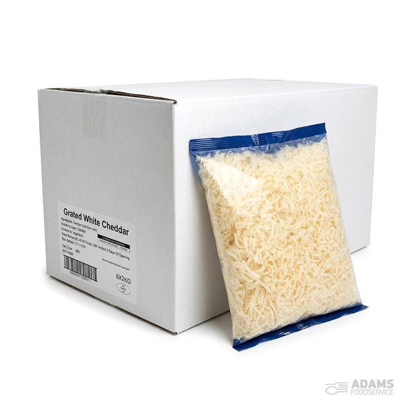 White Cheddar Cheese Mild Grated 6x2