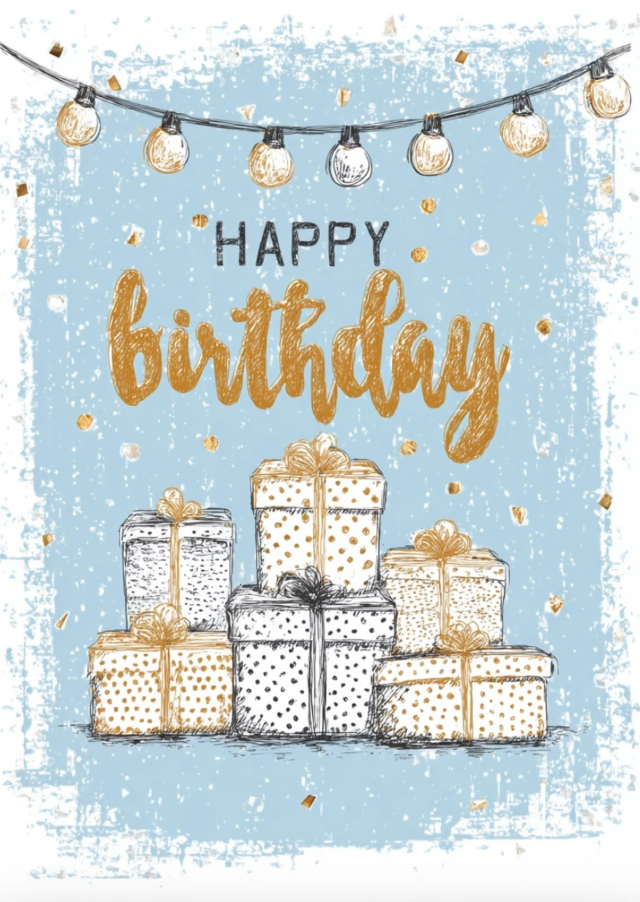 Free printable birthday card + 04. Click to download and print this unique card.