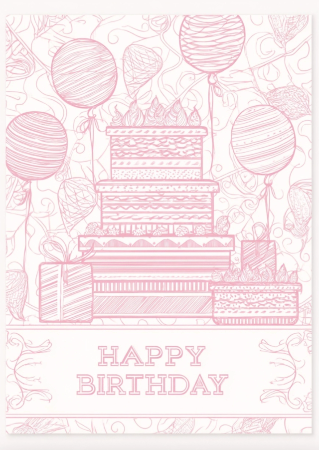 Free printable birthday card + 05. Click to download and print this unique card.