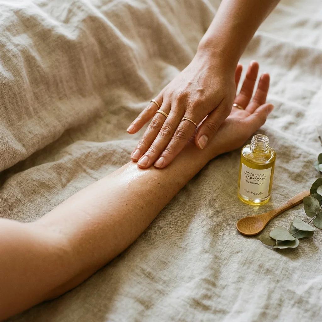 Feminine cycle renewal ritual in a calm treatment room