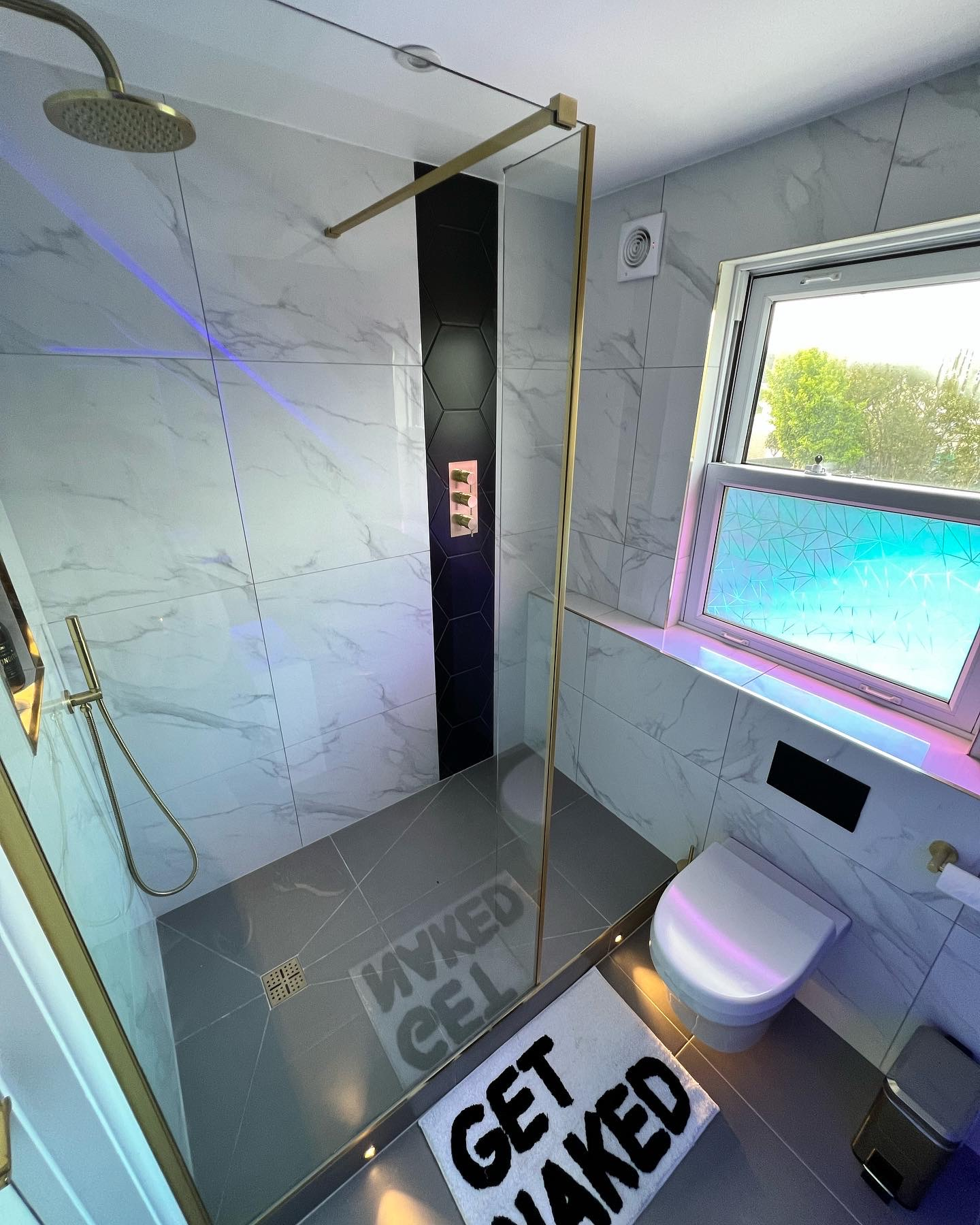 Shower in new bathroom