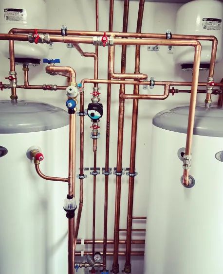 boiler with pipes