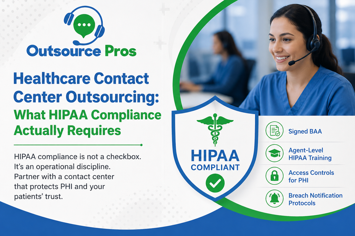 Healthcare Contact Center Outsourcing: What HIPAA Compliance Actually Requires
