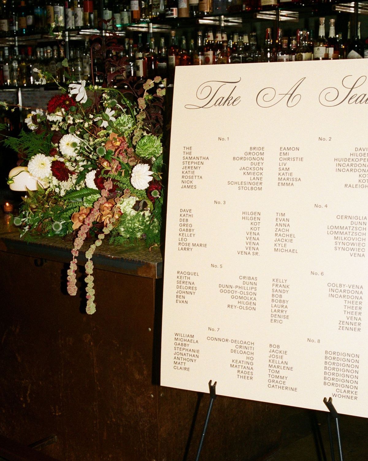 Seating Chart แบบพิมพ์