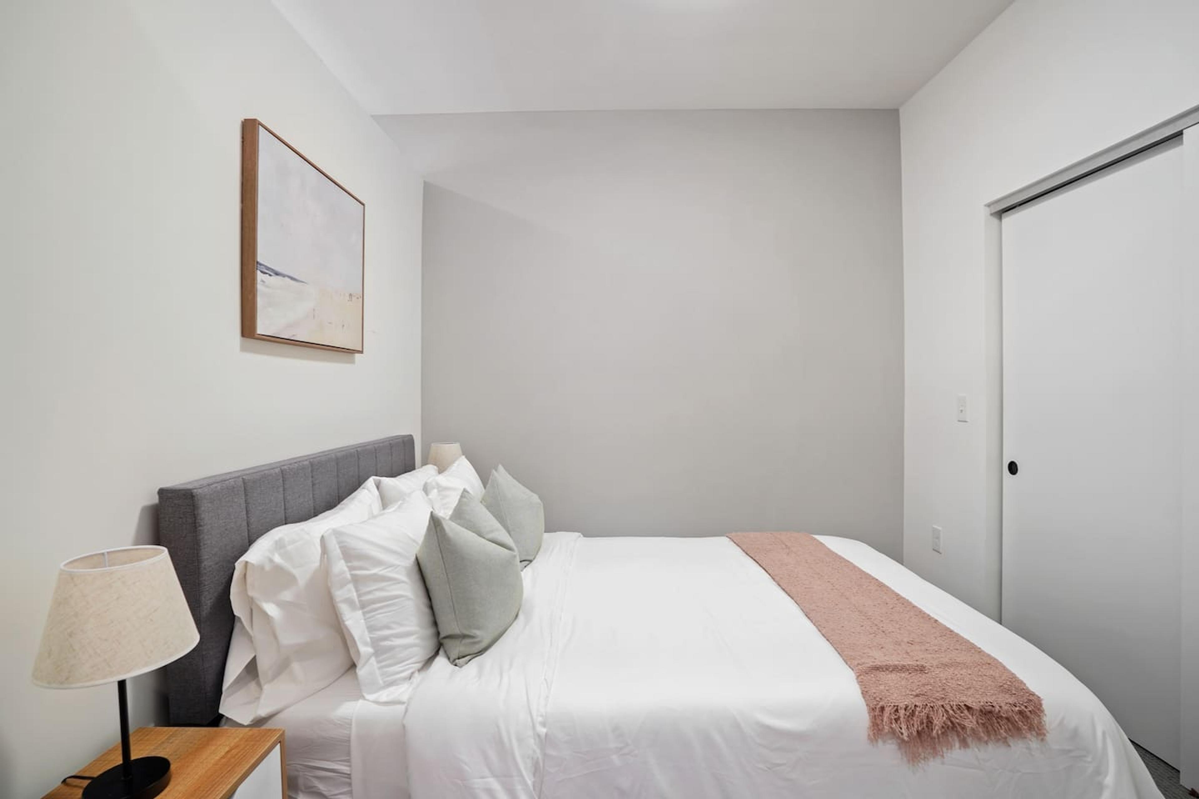 Wrap yourself in the timeless beauty of aesthetic fresh linens and comfortable bed.