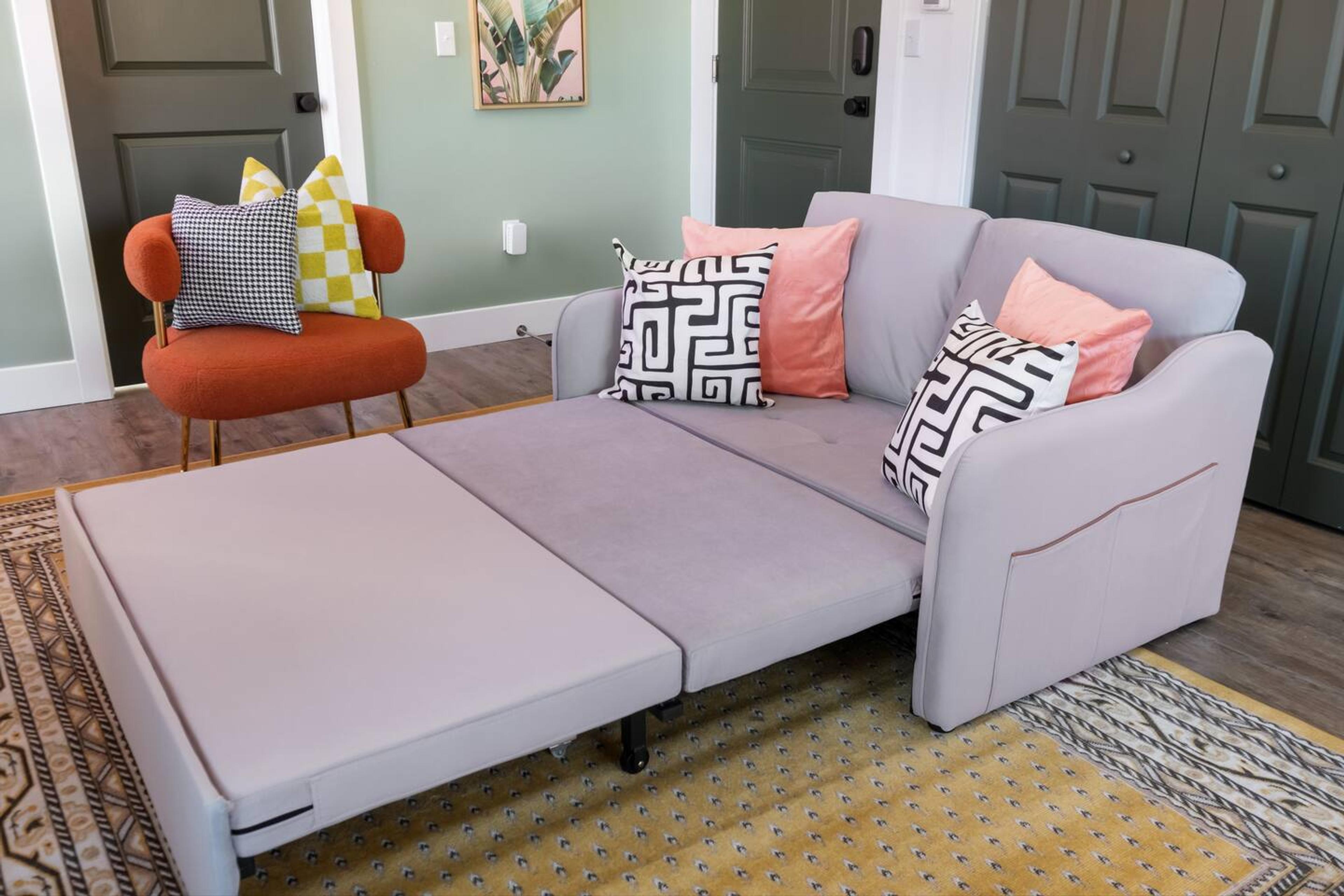Living room expandable couch come bed.