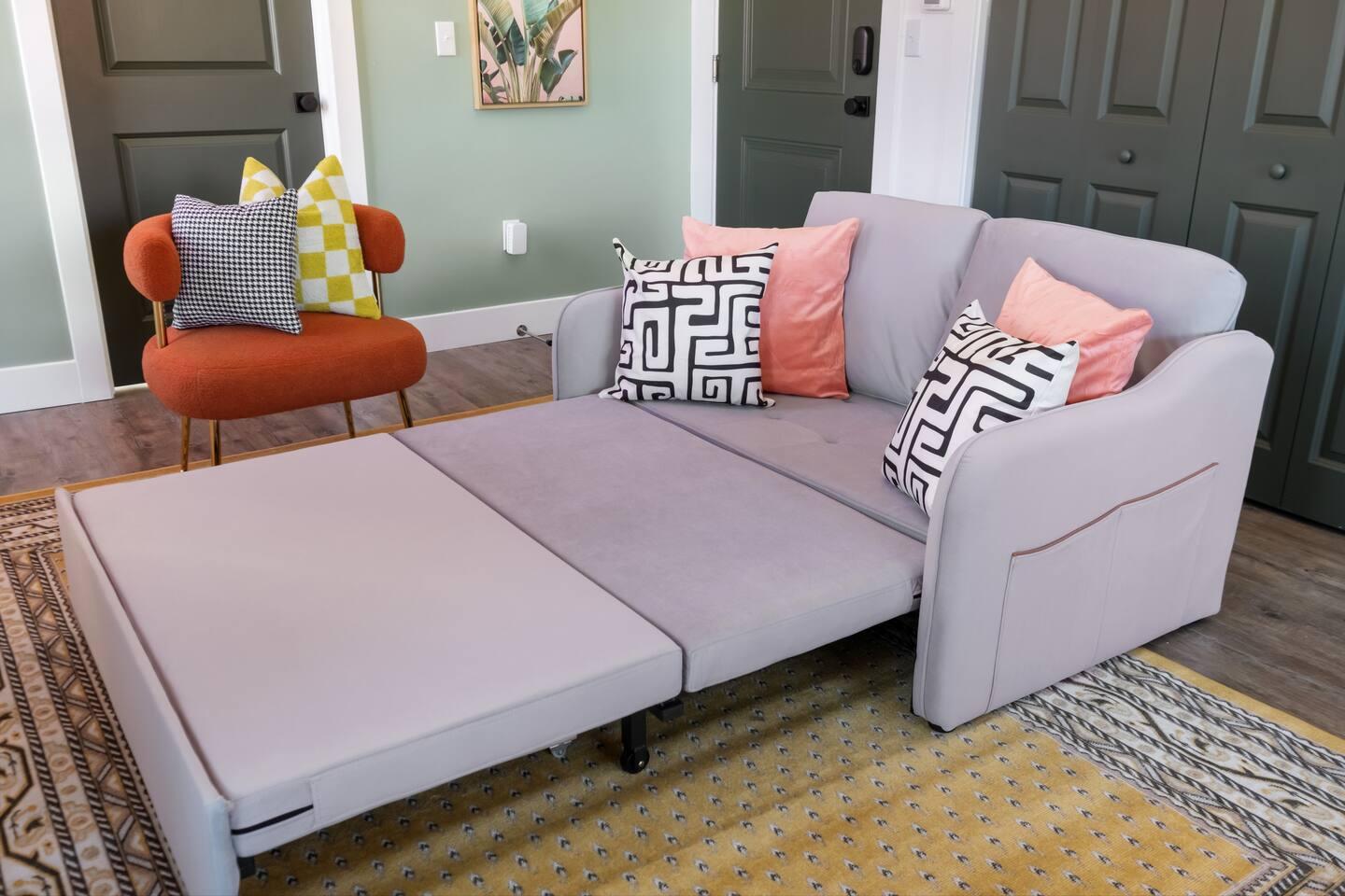 Living room expandable couch come bed.