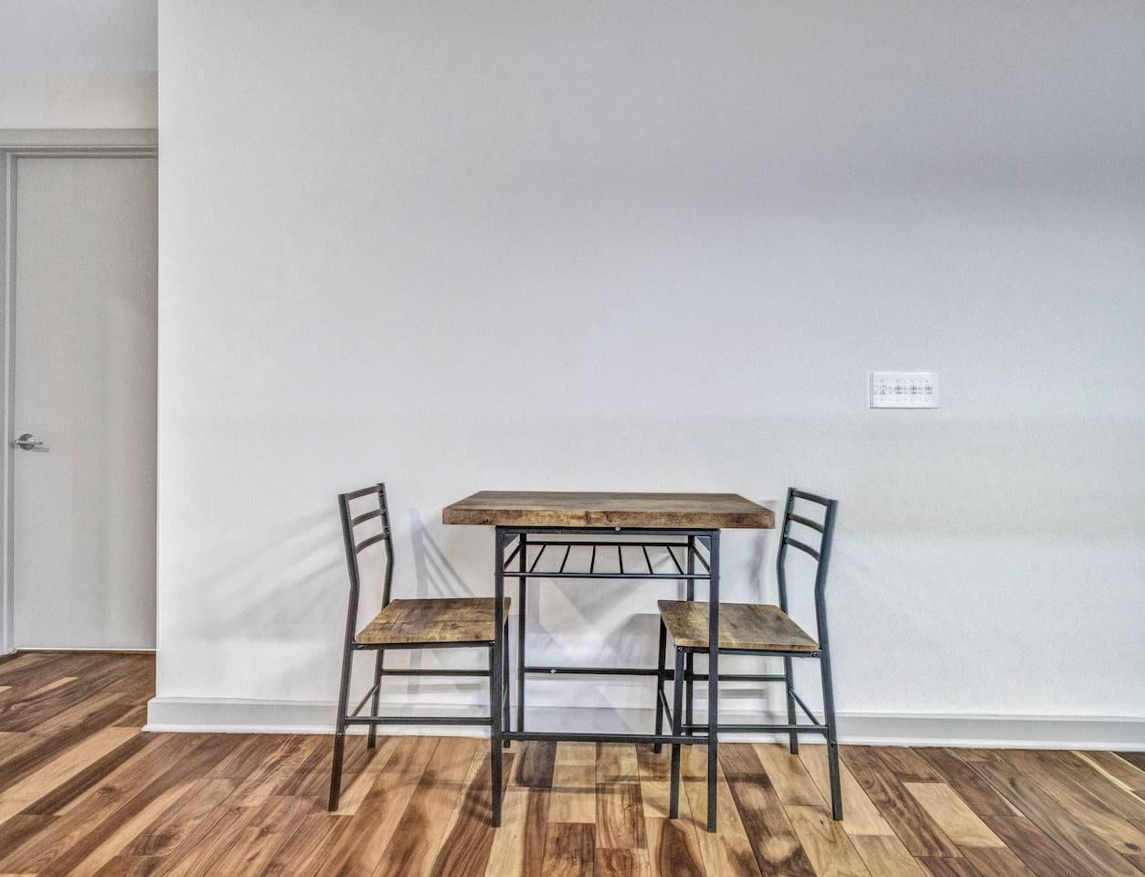 Additional dinning table for two.