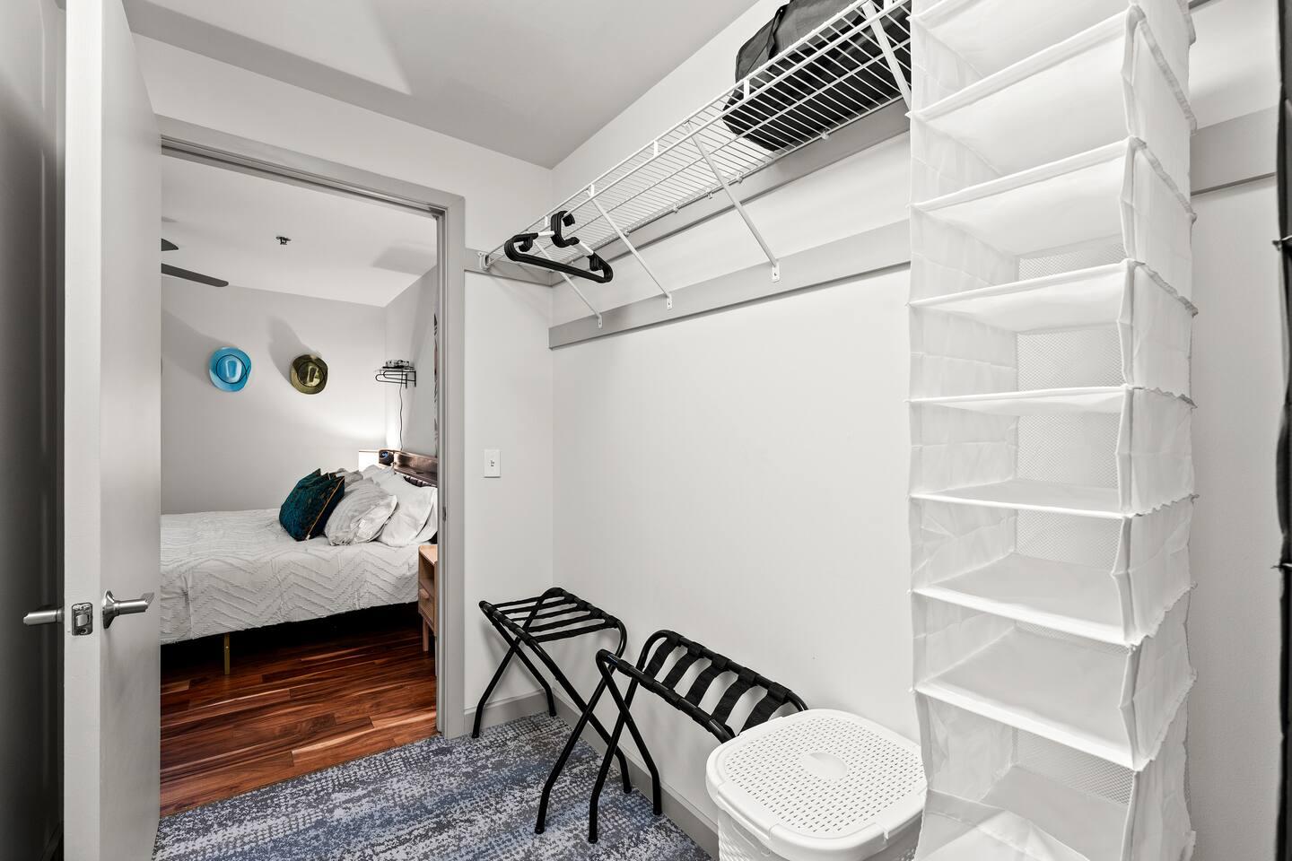 Closet space from bedroom 2