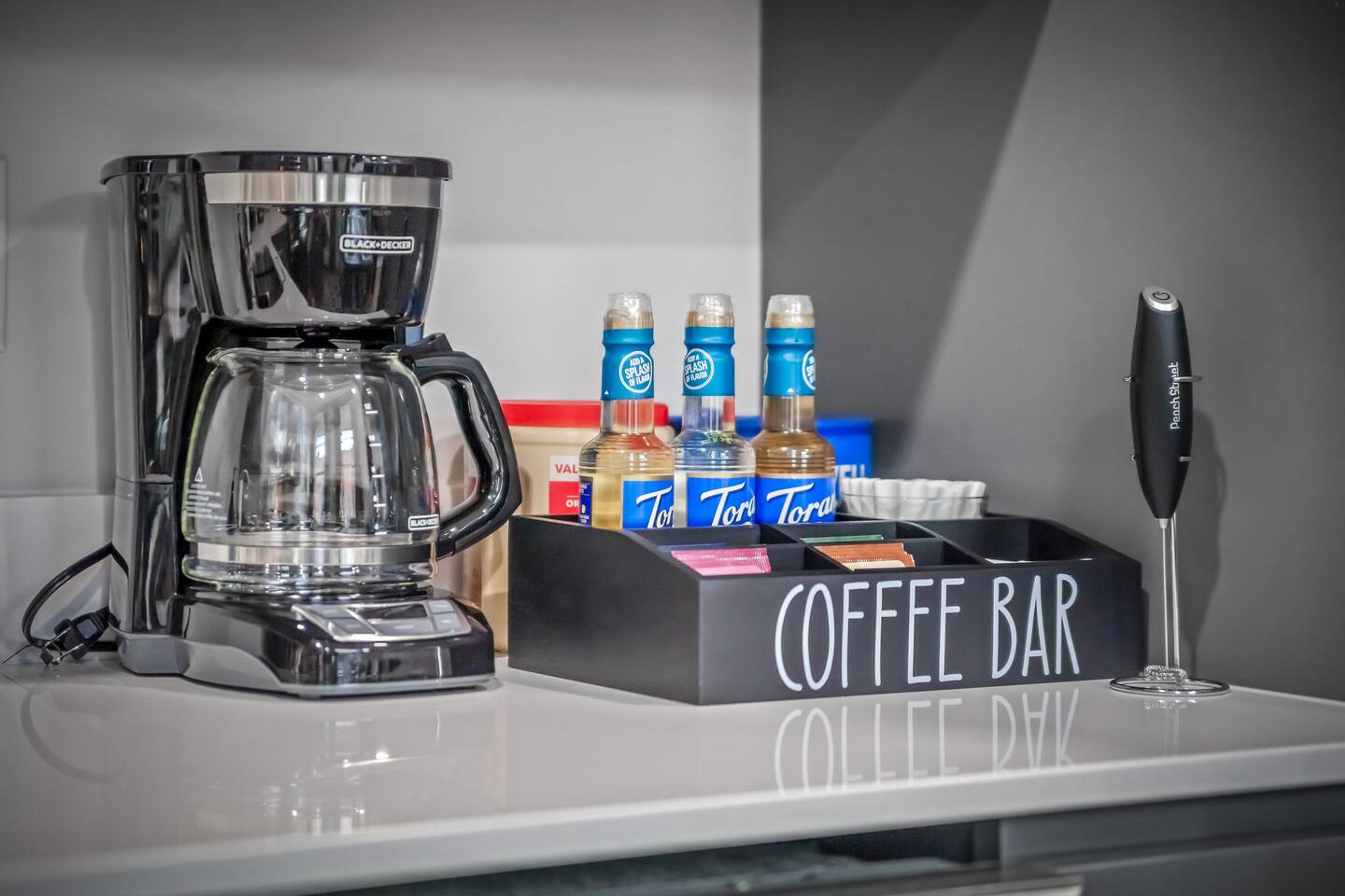 Enjoy brewing fresh coffee in your preferred flavour every morning during your stay ! If you want to have a smoothie- then we got you covered . The powerful hamilton bench blender for you to use.